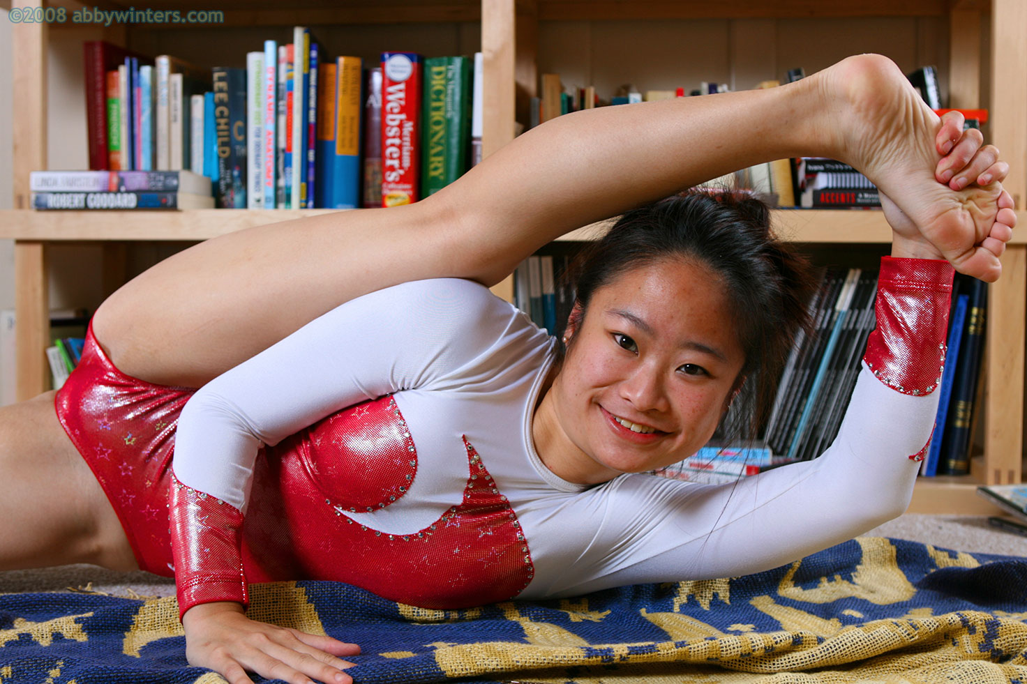 Asian Gymnast - Shaved Asian Gymnast with Small Tits from Abby Winters Wearing Leotard -  Image Gallery #38632