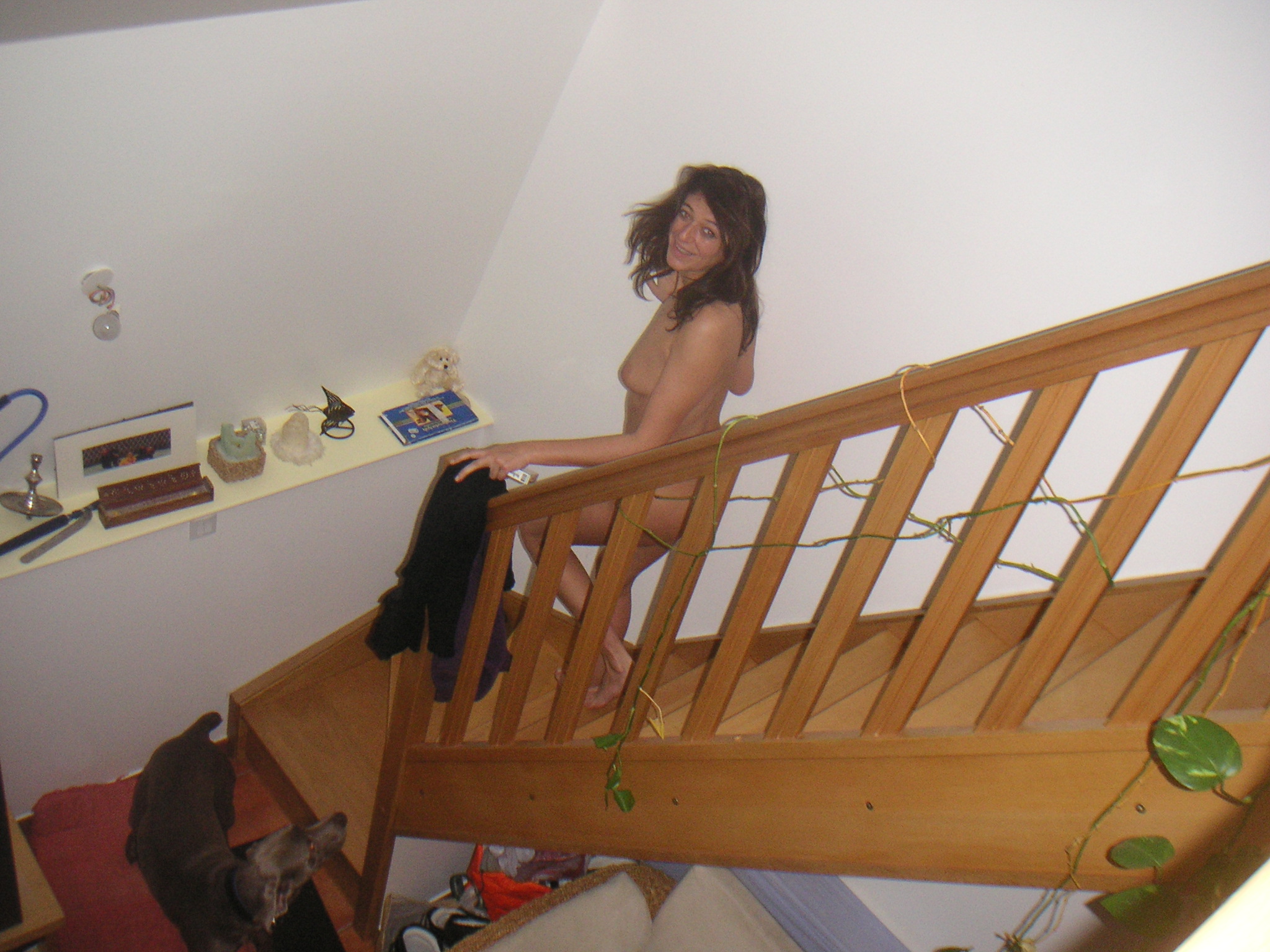 Amateur Mature Shaved MILF in Toilet Enjoying Anal picture