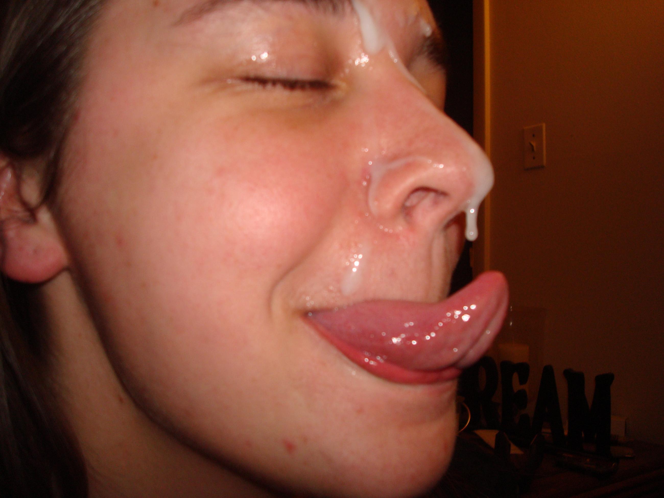 amateur cum cum on face cumshot facial girlfriend megagfs teen_9